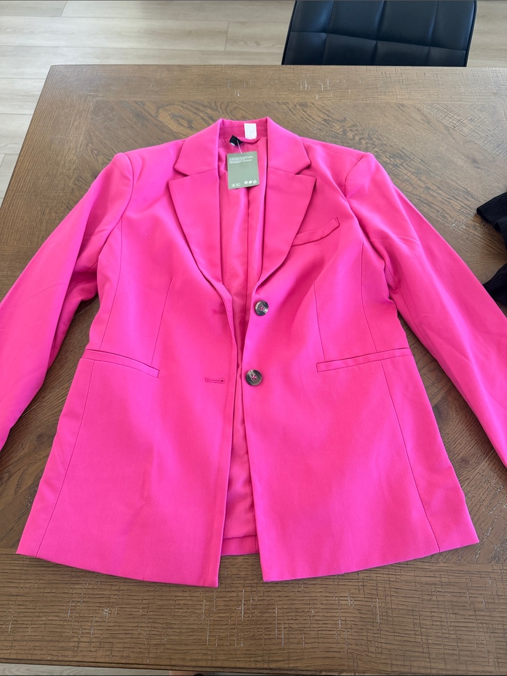 H&M Bright Hot Pink Tailored Blazer